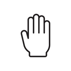 Obraz premium Hand icon Simple thin outline