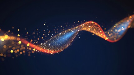 Floating Light Trails Resembling Fireworks in Festive Colors