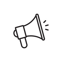 Megaphone icon Simple thin outline