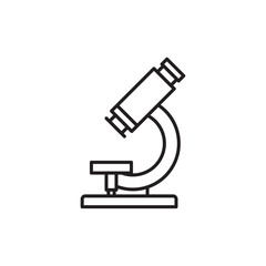 Microscope icon Simple thin outline