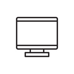 Monitor icon Simple thin outline