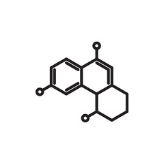 Fototapeta premium Molecule icon Simple thin outline