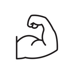 Muscle icon Simple thin outline