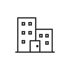 Office Buildings icon icon Simple thin outline