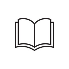 Open Book icon Simple thin outline