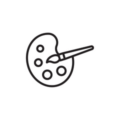 Paint icon Simple thin outline