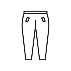 Pants icon Simple thin outline