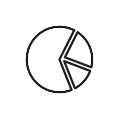 Pie chart icon Simple thin outline