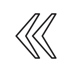 Previous arrow icon Simple thin outline