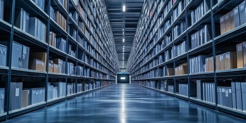 Innovative document processing hub with automated AI systems, efficiently handling and archiving massive amounts of data