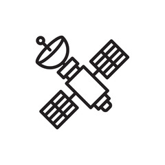 Obraz premium Satellite icon Simple thin outline