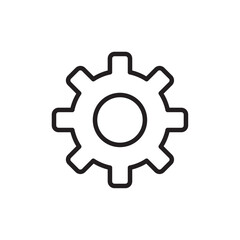 Settings button icon Simple thin outline