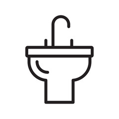 Sink icon Simple thin outline