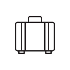 Suitcase icon Simple thin outline