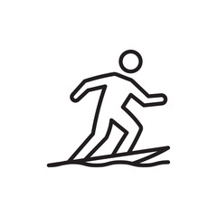 Surfer icon Simple thin outline