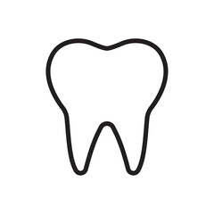 Tooth icon Simple thin outline