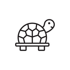 Fototapeta premium Tortoise icon Simple thin outline