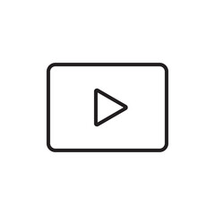 Video icon Simple thin outline