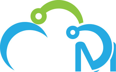 vector cloud technology logo