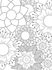 Flowers Coloring Pages For Adules