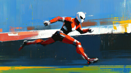 Creative portrait of a superman