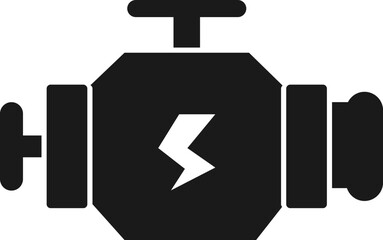Car engine black icon. Vehicle power symbol