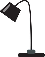 Desk lamp color icon. Electric light furniture