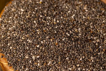 black and white chia seeds for a healthy diet