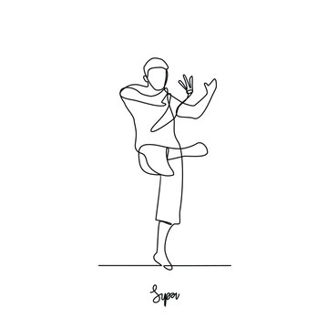 One continuous line drawing of Sipa sports vector illustration. Traditional sports design in simple linear continuous style vector concept. Sports theme design for your asset design illustration.