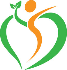 Naklejka premium vector Nutrition wellness logo