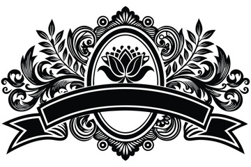 Set of Classic border vector silhouette 