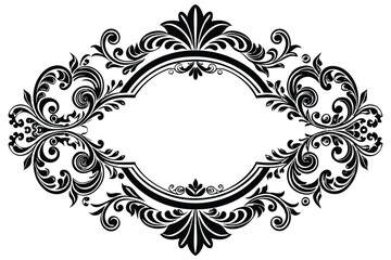 Set of Classic border vector silhouette 