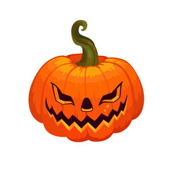 Vector Halloween pumpkin on a white background