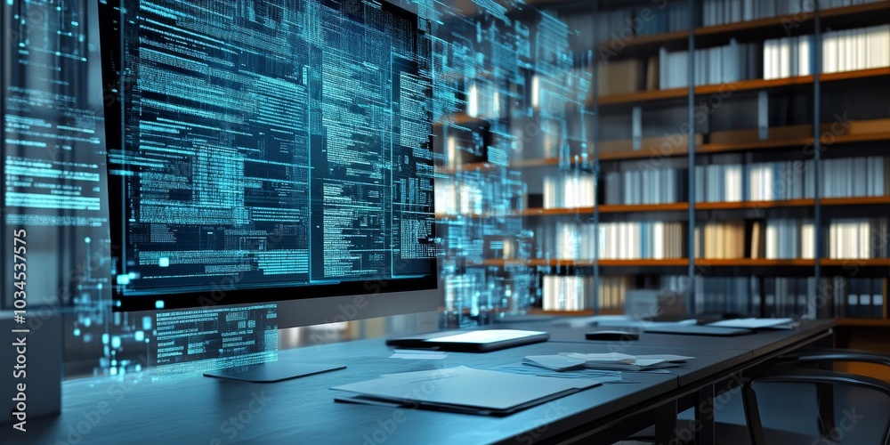 Leinwandbilder Innovative digital documentation interface enabling seamless record management