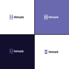 Flat design letter h logo template