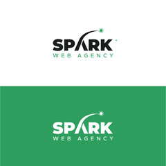 Flare light spark logo letter s vector illustration