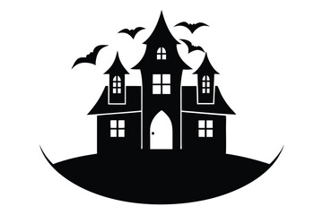 Haunted House Icon vector silhouette