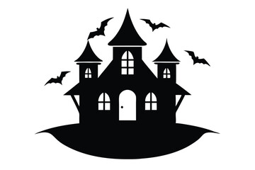 Haunted House Icon vector silhouette