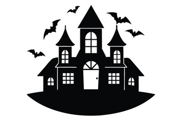 Haunted House Icon vector silhouette