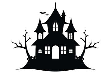 Haunted House Icon vector silhouette