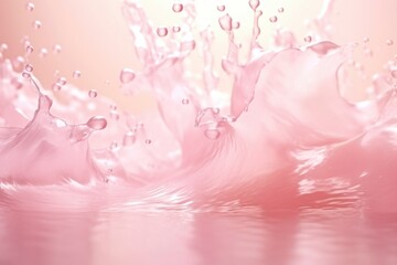 Pink water liquid splash