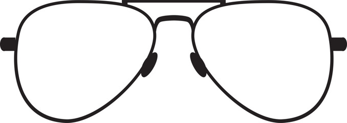 Aviator glasses frame. Stylish spectacles shape icon © ONYXprj