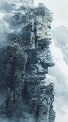 Majestic Mountain Formation in the Clouds