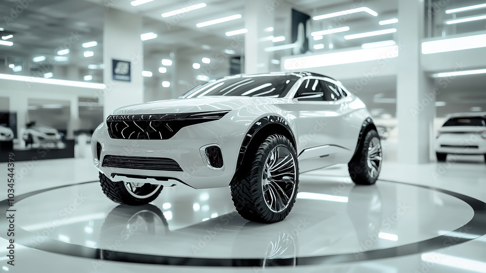 Wall mural suv futuristic model