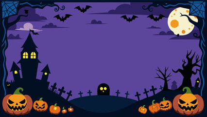 halloween background with pumpkins