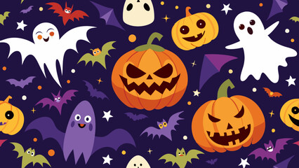 halloween seamless background