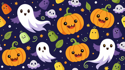 seamless pattern with monsters