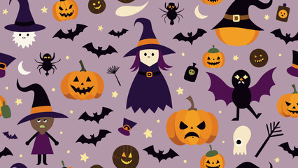 halloween seamless background