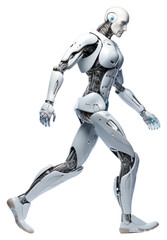 PNG Human type form robot adult white background futuristic.