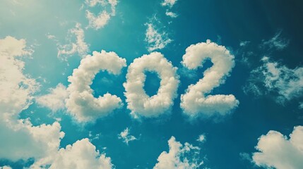 Fototapeta premium Aerial View of CO2 Clouds and Global Warming: Pollution Clouds and Climate Change